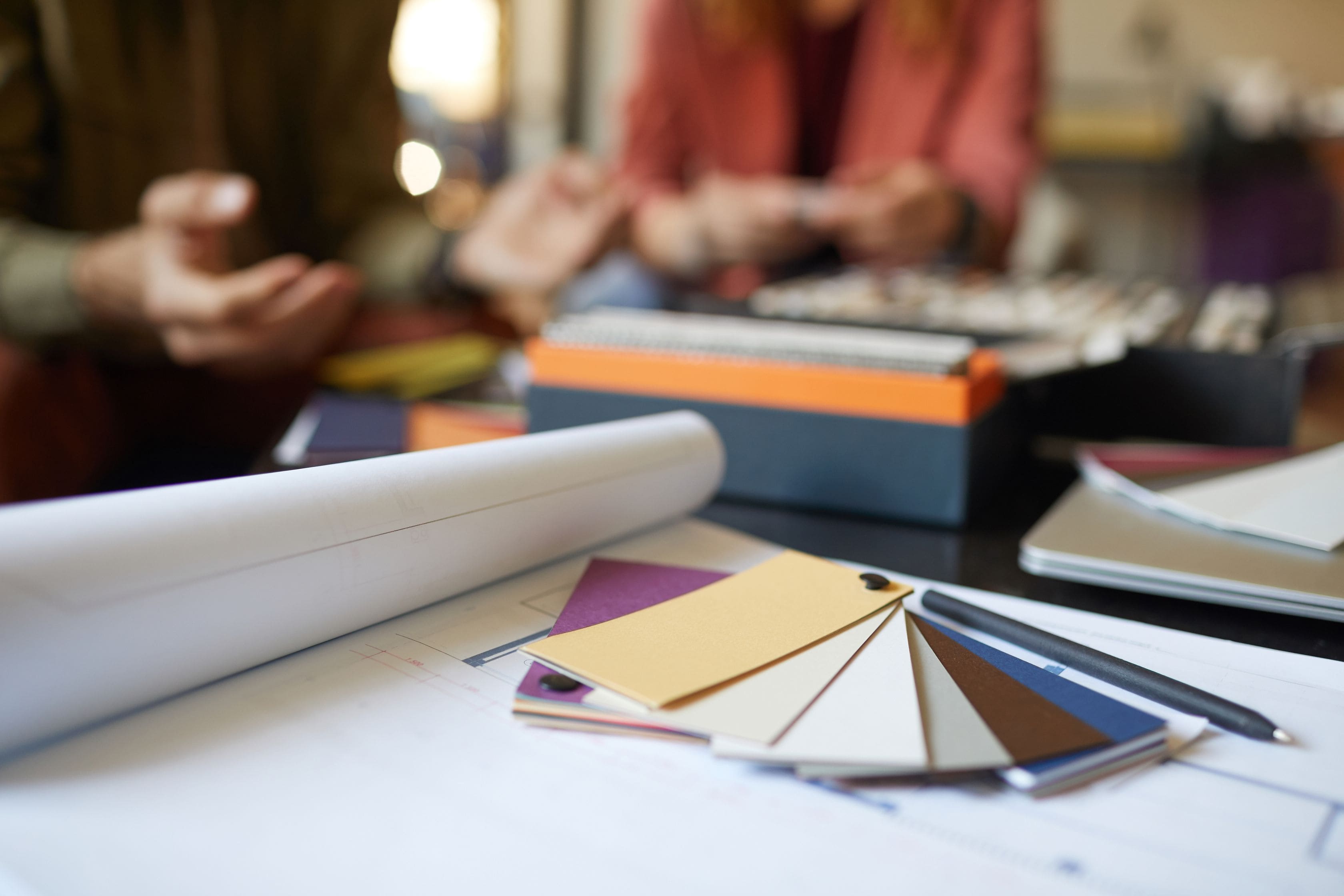 Design materials and color swatches